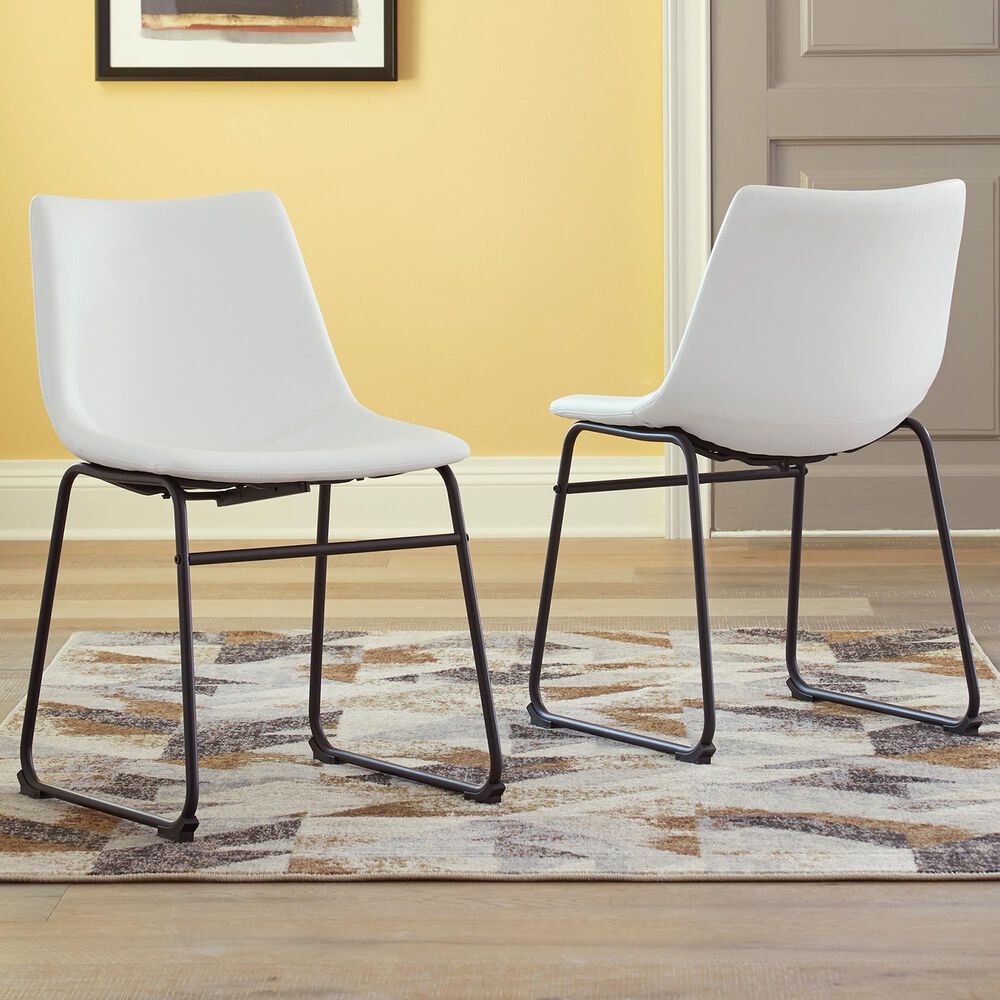 Signature Design by Ashley Centiar Side Chair in White (Set of 2), , large