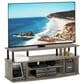 HOMLUX 47.2" Large Entertainment Center Stand for TV up to 55" in French Oak and Black, , large