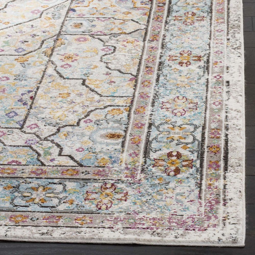 Safavieh Aria ARA199C 2&#39; x 8&#39; Cream and Blue Runner, , large