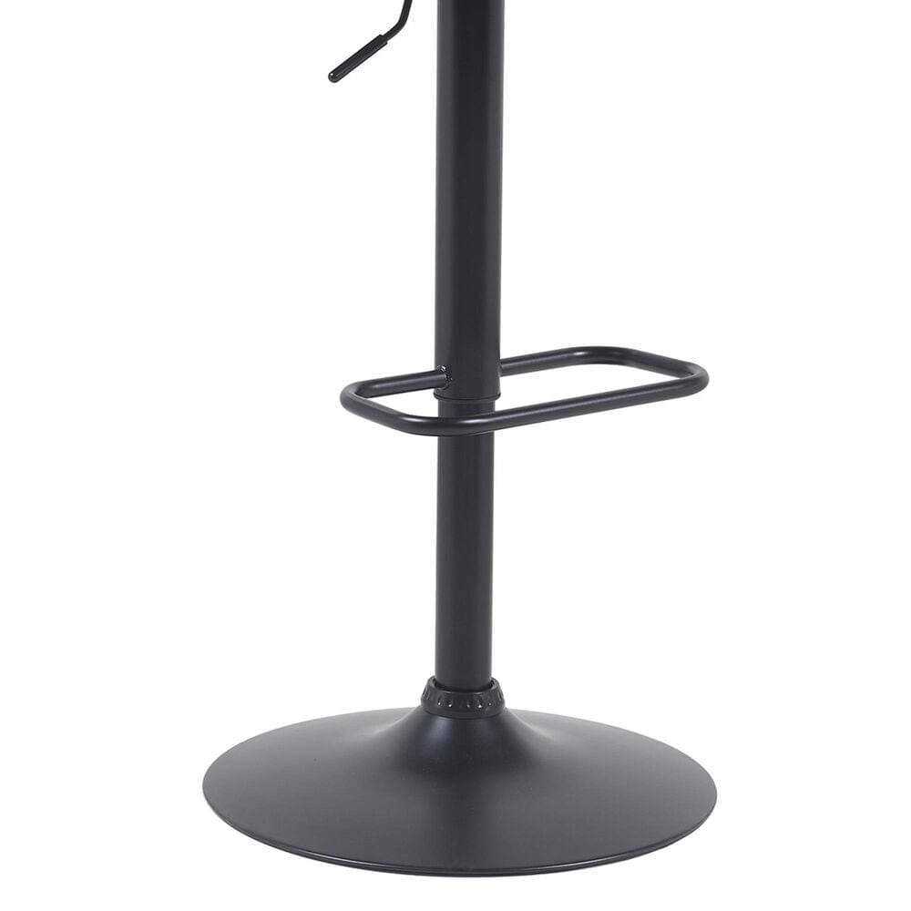 Armen Living Anibal Swivel Adjustable Barstool in Black, , large