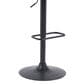 Armen Living Anibal Swivel Adjustable Barstool in Black, , large