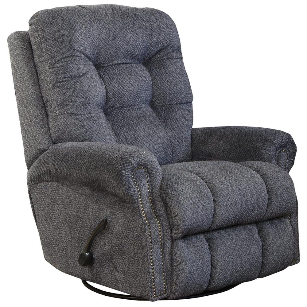 Portland Industries Norwood Manual Swivel Glider Recliner in Pewter