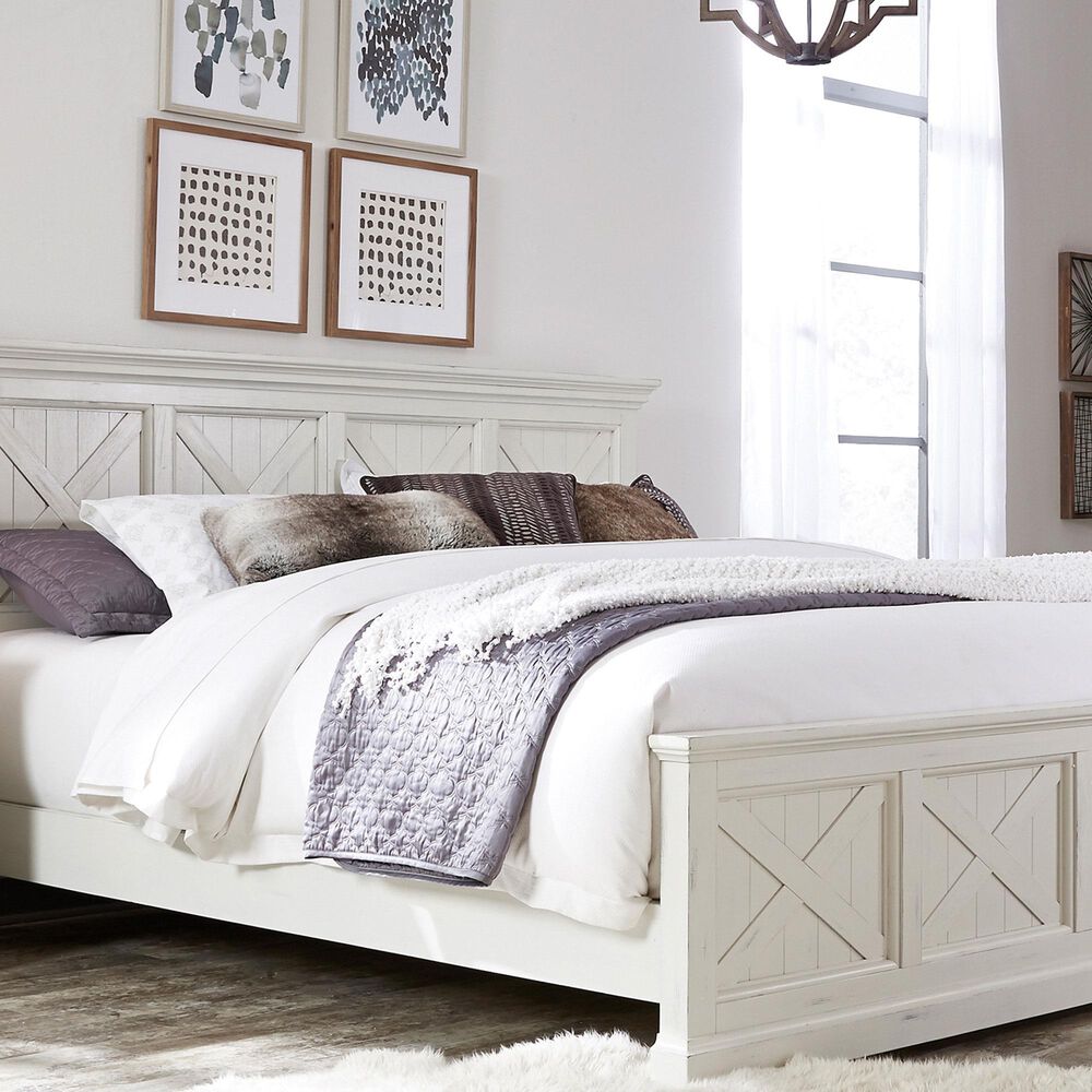 Homestyles Seaside Lodge King Bed in Off-White, , large