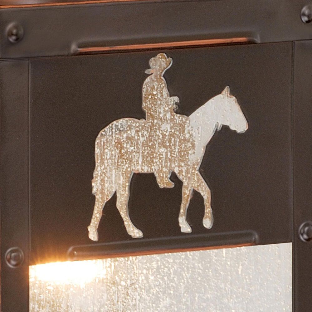 Vaxcel International Co. Ltd. Trail 1-Light 5-in Bronze Rustic Horse Cowboy Outdoor Wall Light, , large