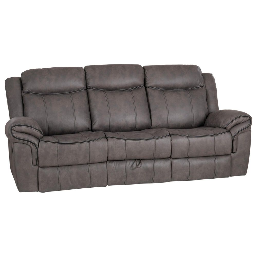Linon Home Decor Galloway Manual Sofa in Stone Gray, , large