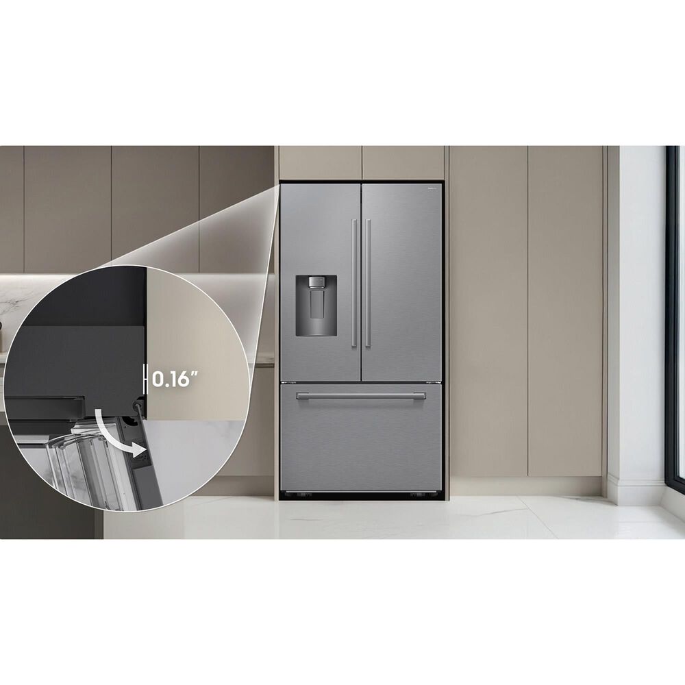 Samsung Bespoke AI 29 Cu. Ft. French Door Refrigerator with Zero Clearance Fit and Dual Auto Ice Maker in Fingerprint Resistant Stainless Steel, , large