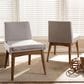 Baxton Studio Nexus Side Chair with Greyish Beige Cushion in Walnut Brown (Set of 2), , large