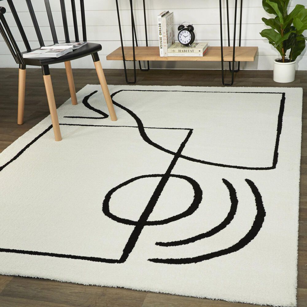 Balta Rugs Augarde 5&#39;3&quot; x 7&#39; White Area Rug, , large