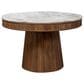 Pacific Landing Ortega Pedestal Dining Table in Natural and White - Table Only, , large