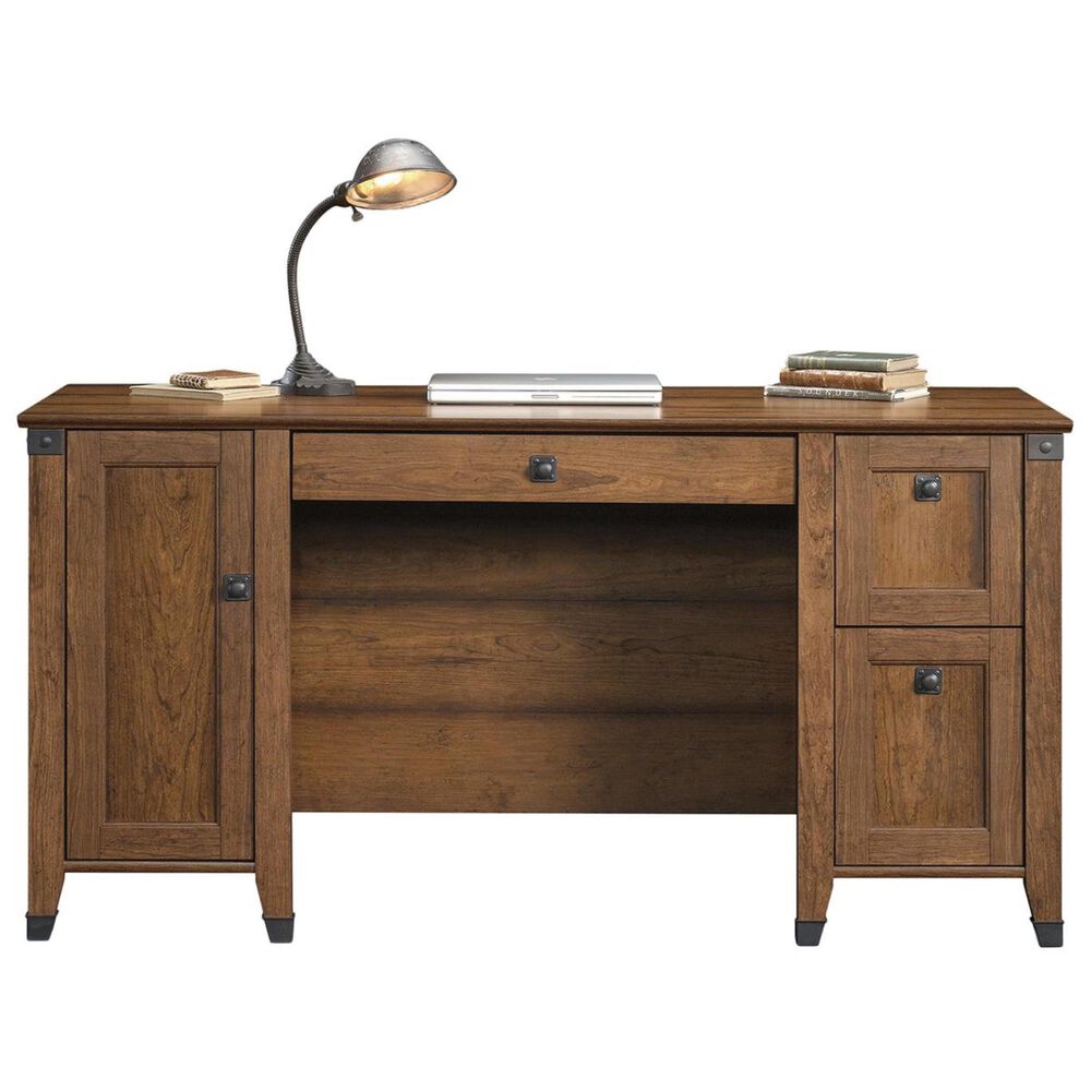 Sauder Carson Forge Computer Desk in Washington Cherry, , large
