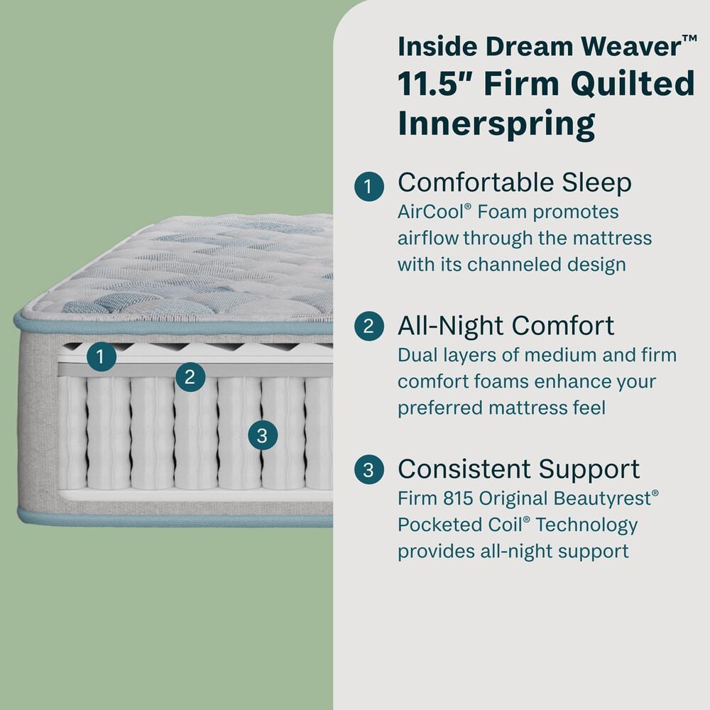 BeautySleep Essential Dream 11.5&quot; Firm California King Mattress, , large