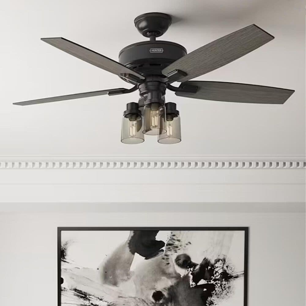 Hunter Bennett 52&quot; Ceiling Fan in Matte Black, , large