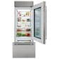 Sub Zero 17 Cu. Ft. Classic Right Hinge Bottom Freezer Refrigerator with Glass Door and Pro Handle in Stainless Steel, , large