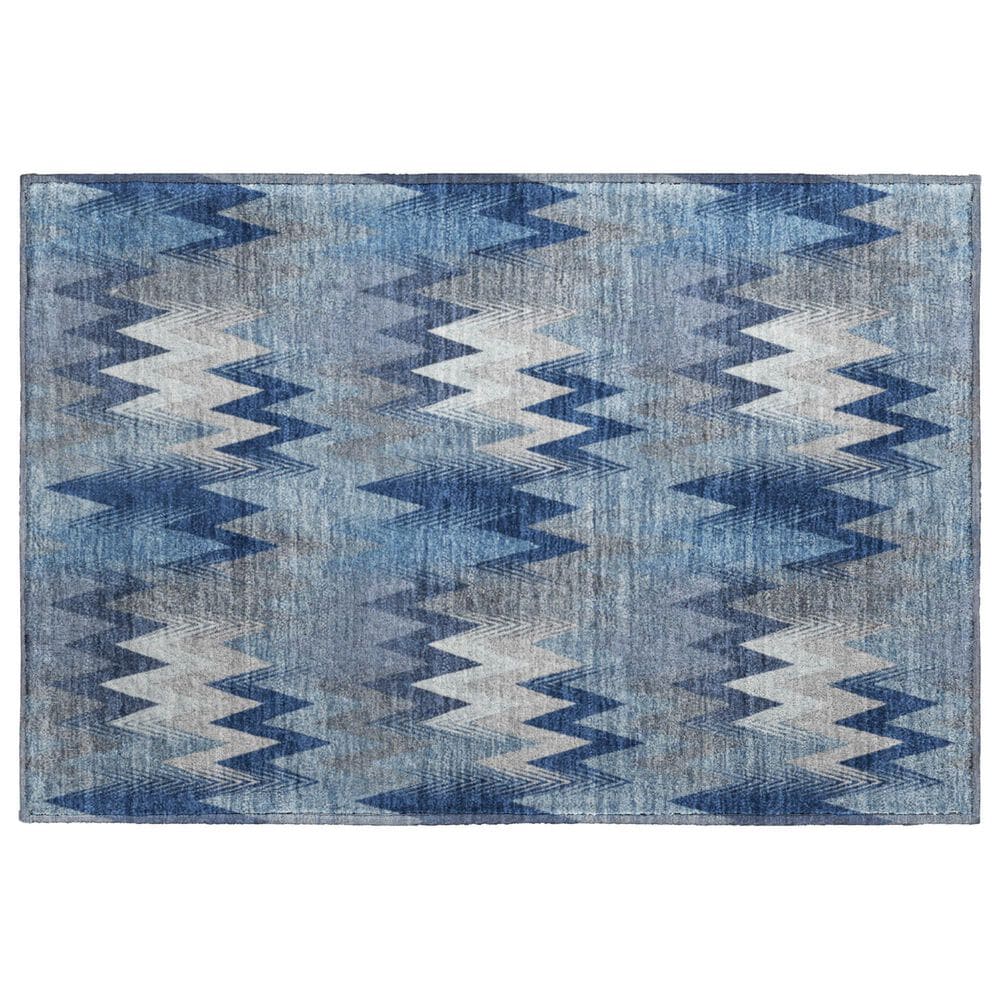 Dalyn Rug Company Soft Essentials Chevron Denim 2"6" x 3"10" Area Rug, , large