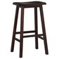 Linon Home Decor Saddle Bar Stool in Dark Brown, , large