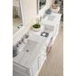 James Martin Vanities De Soto 94" Double Bathroom Vanity in Bright White with 3 cm Arctic Fall Solid Surface Top, , large