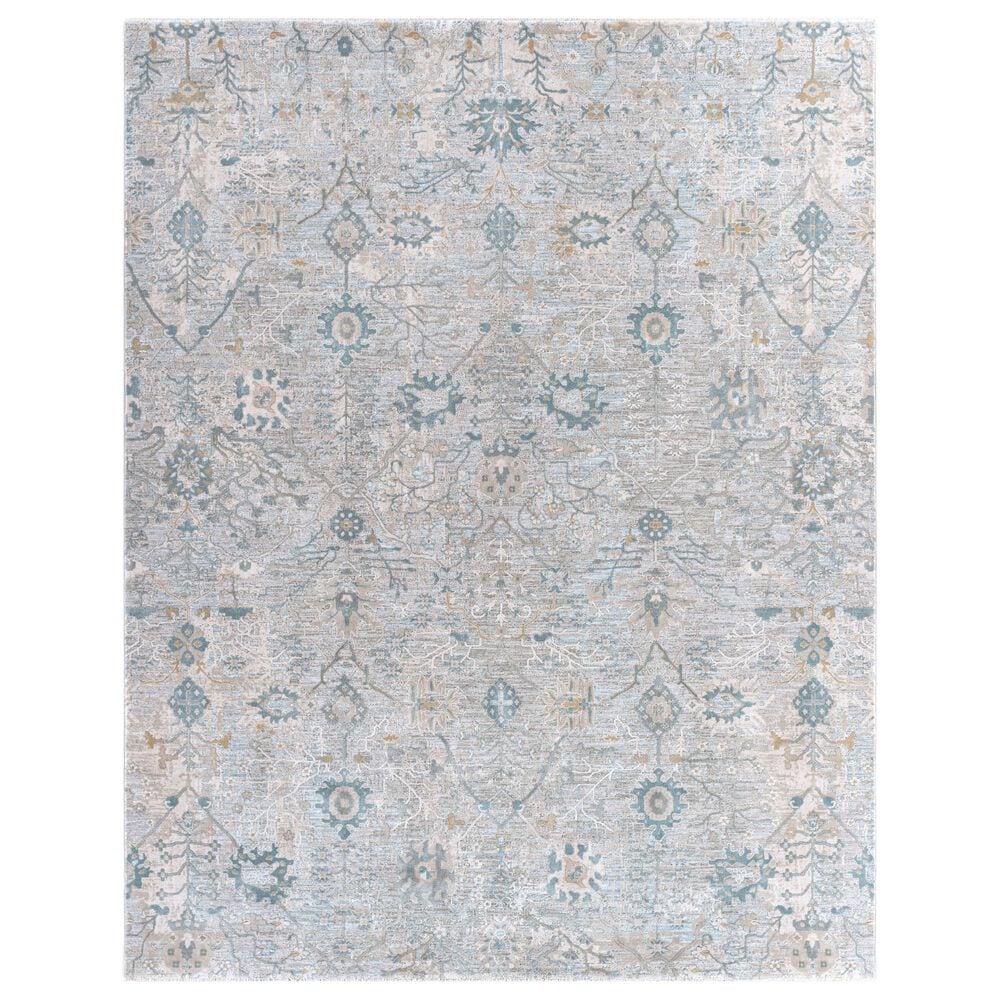Surya Brunswick 12" x 15" Beige, Sage, Blue and Gray Area Rug, , large
