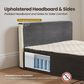 HOMLUX Plush Queen Mattress with Grey Headboard, , large