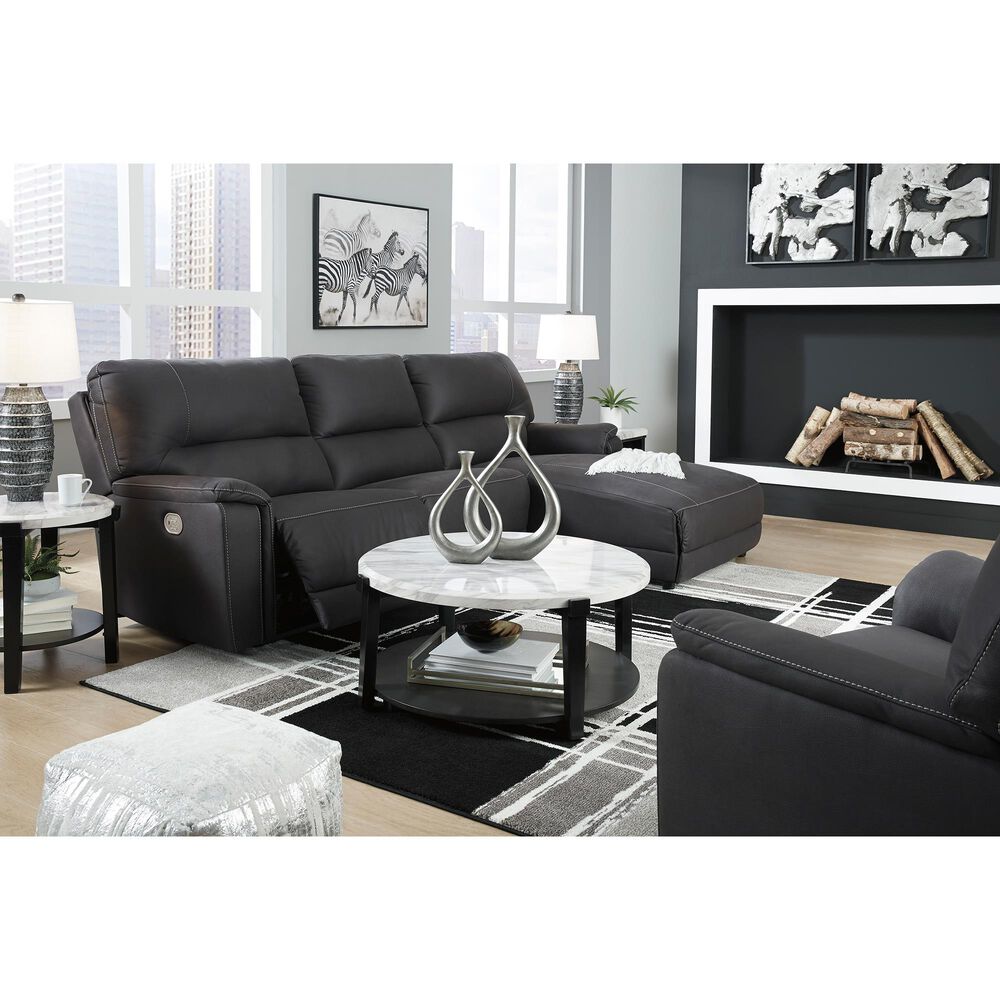 Signature Design by Ashley Henefer 3-Piece Power Reclining Sectional Set in Midnight, , large