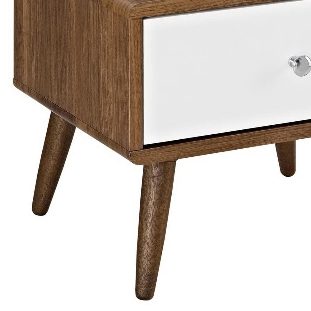 Modway Transmit 1 Drawer Nightstand in Walnut White, , large