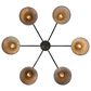 Golden Lighting Jasper 6-Light Chandelier in Antique Black and Weathered Gold, , large