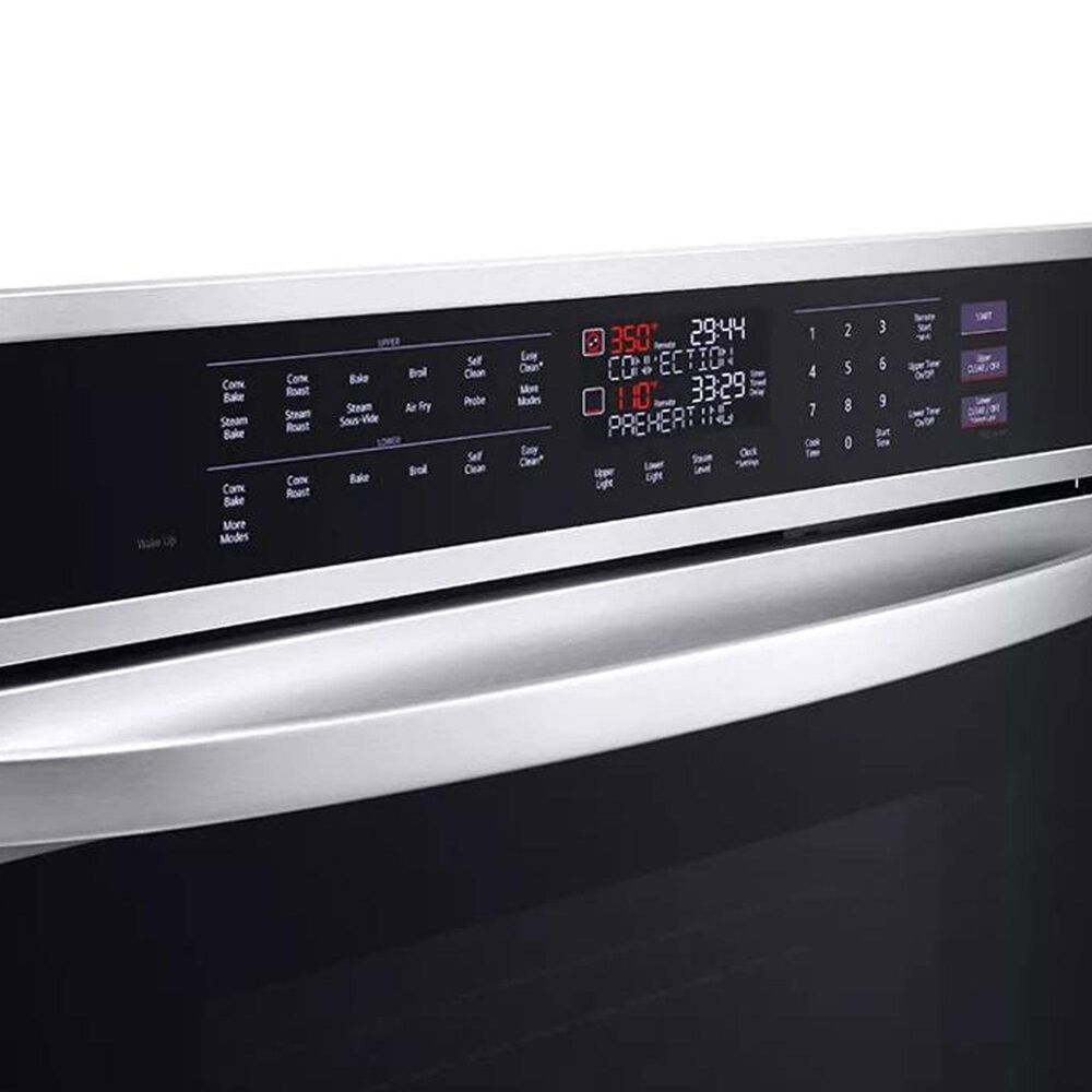 LG 2-Piece Kitchen Package with Print Proof Stainless Steel 9.4 Cu. Ft. Smart Double Wall Oven and Black 30" Induction Cooktop, , large