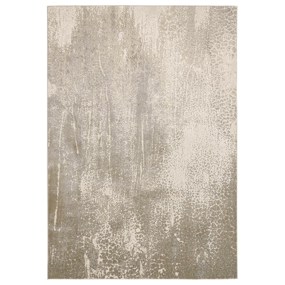 Feizy Aura 10" x 13"2" Ivory and Gold Area Rug, , large