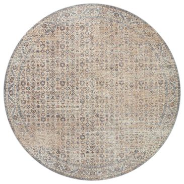 Angela Rose Blake 7"10" Round Beige and Denim Area Rug, , large