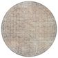 Angela Rose Blake 7"10" Round Beige and Denim Area Rug, , large