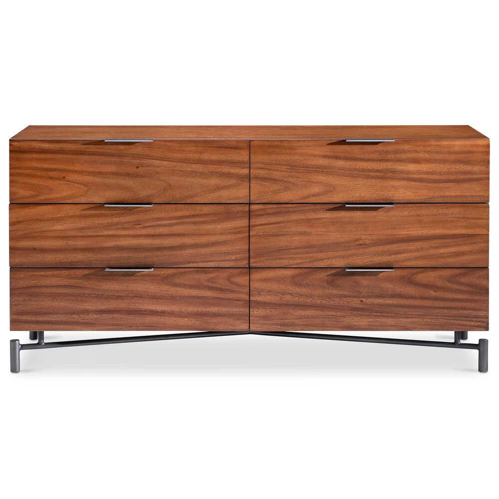 Bernhardt Brasea 60" 6-Drawer Dresser Only in Lume and Tungsten, , large