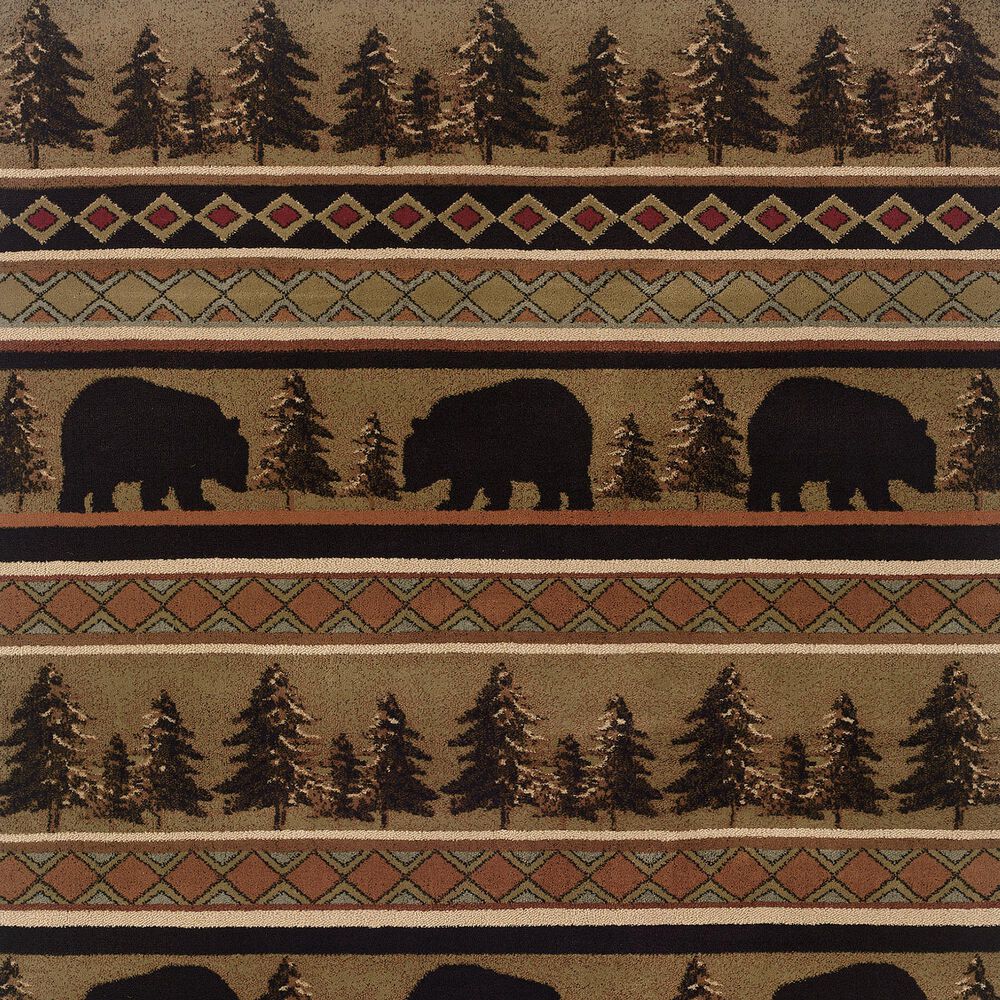 Oriental Weavers Hudson 1066A Tan 6'7" x 9'6" Area Rug, , large