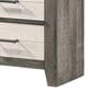Crown Mark Rhett 2-Drawer Nightstand in Gray and White, , large