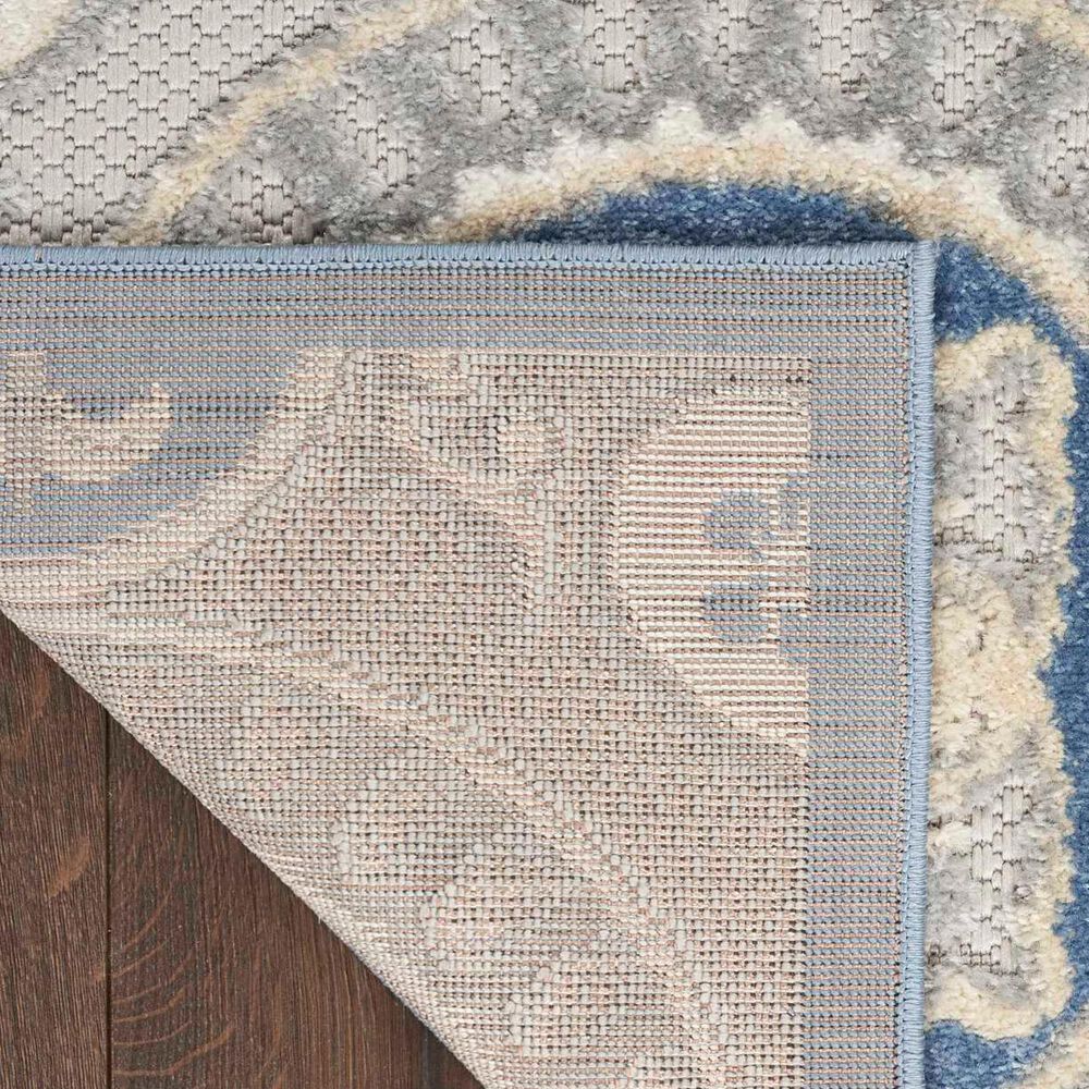 Nourison Aloha ALH30 5&#39;3&quot; x 7&#39;5&quot; Blue and Grey Indoor/Outdoor Area Rug, , large