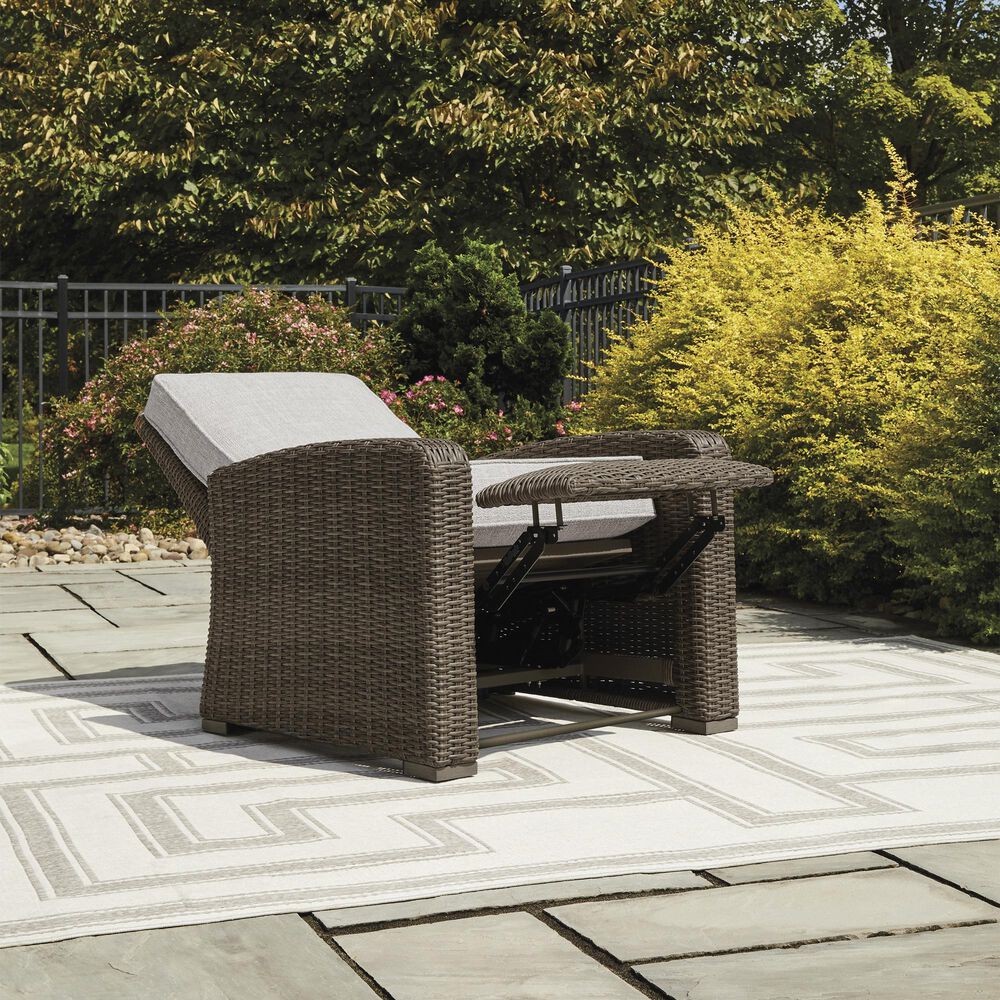Ashley Beachcroft Outdoor Recliner in Beige, , large