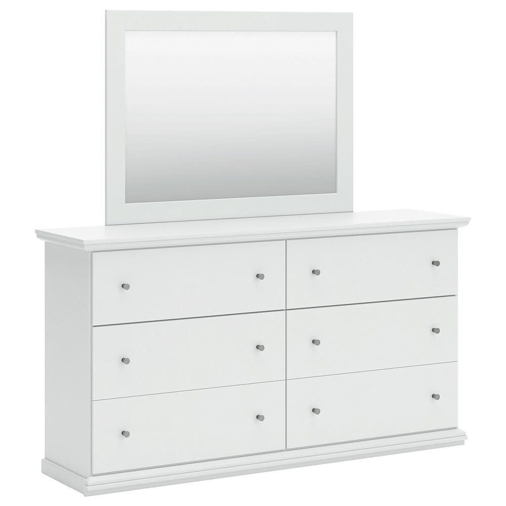 Ashley Bostwick Shoals 5-Piece Full Panel Bedroom Set in White, , large