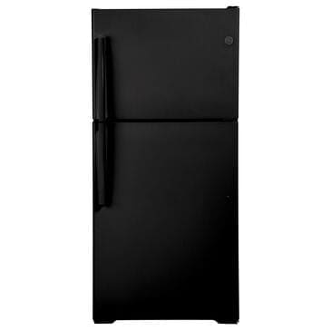 GE Appliances 19.2 Cu. Ft. Top Freezer Refrigerator with Reversible Door in Black, , large