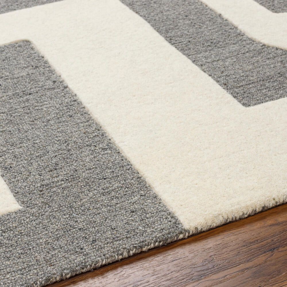 Surya Brook BKO2302 2&#39; x 3&#39; Beige and Charcoal Area Rug, , large