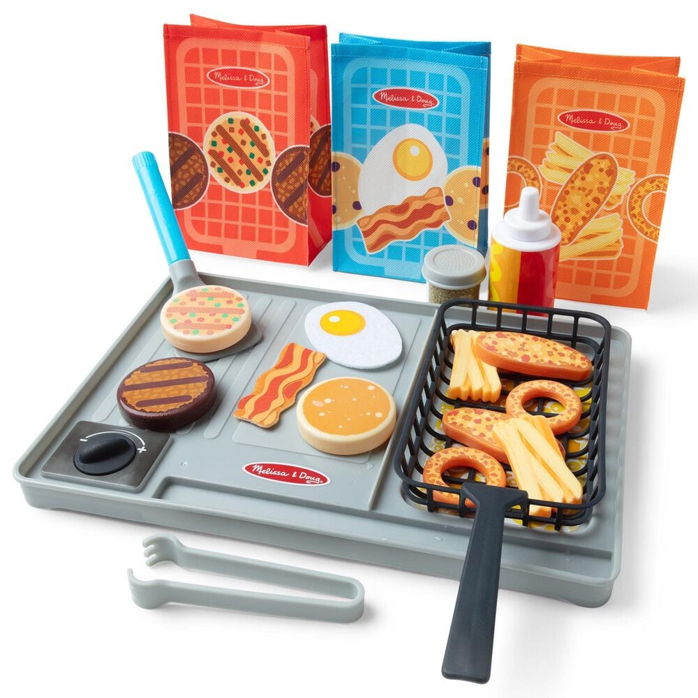 Melissa & Doug Flip and Fry Grill Play Set with Water WOW, , large