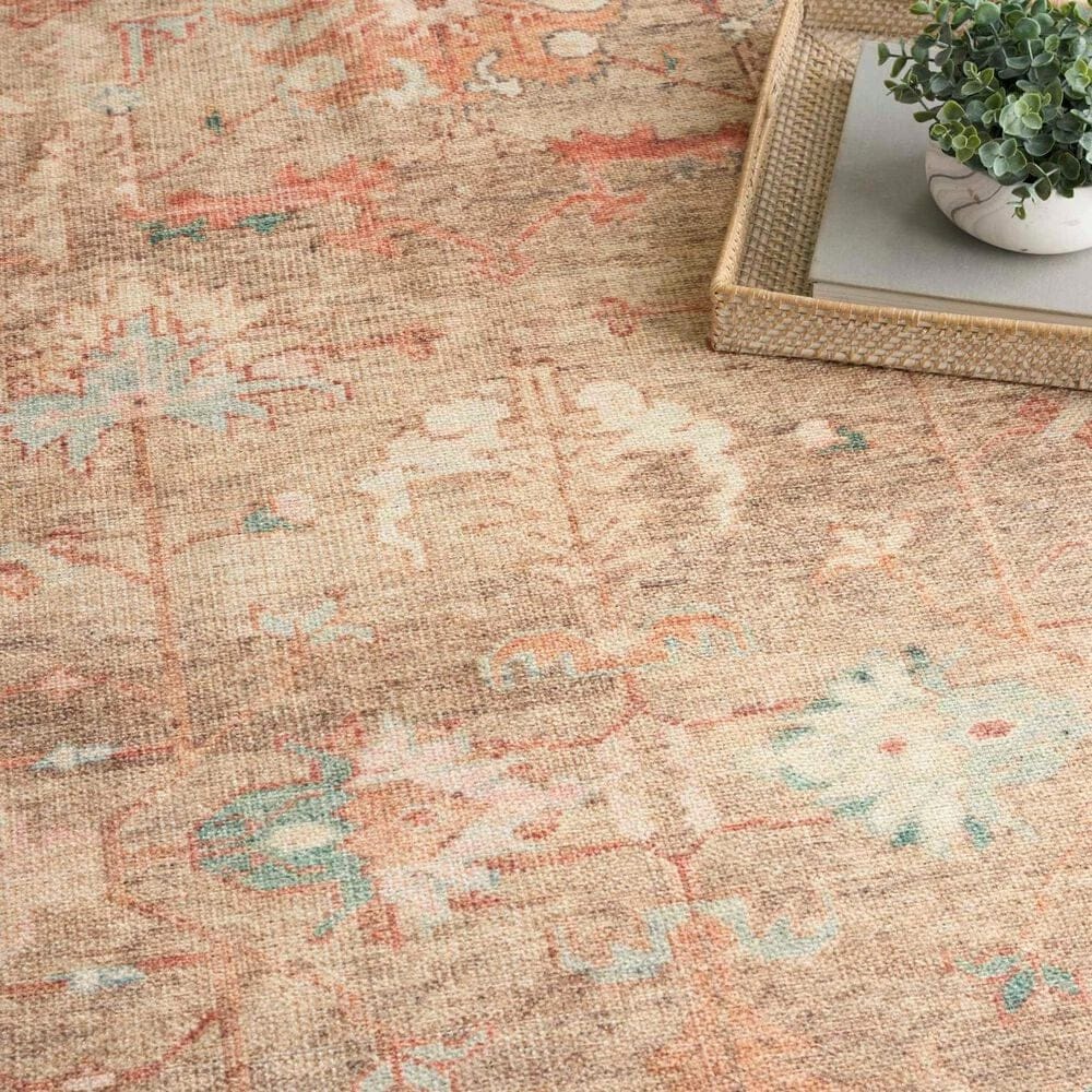 Nourison Vintage Washables Taupe and Multicolor 4' x 6' Area Rug, , large
