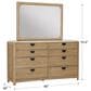 Simeon Collection Escape 8-Drawer Dresser with Mirror in Natural Patina and Sandstone, , large
