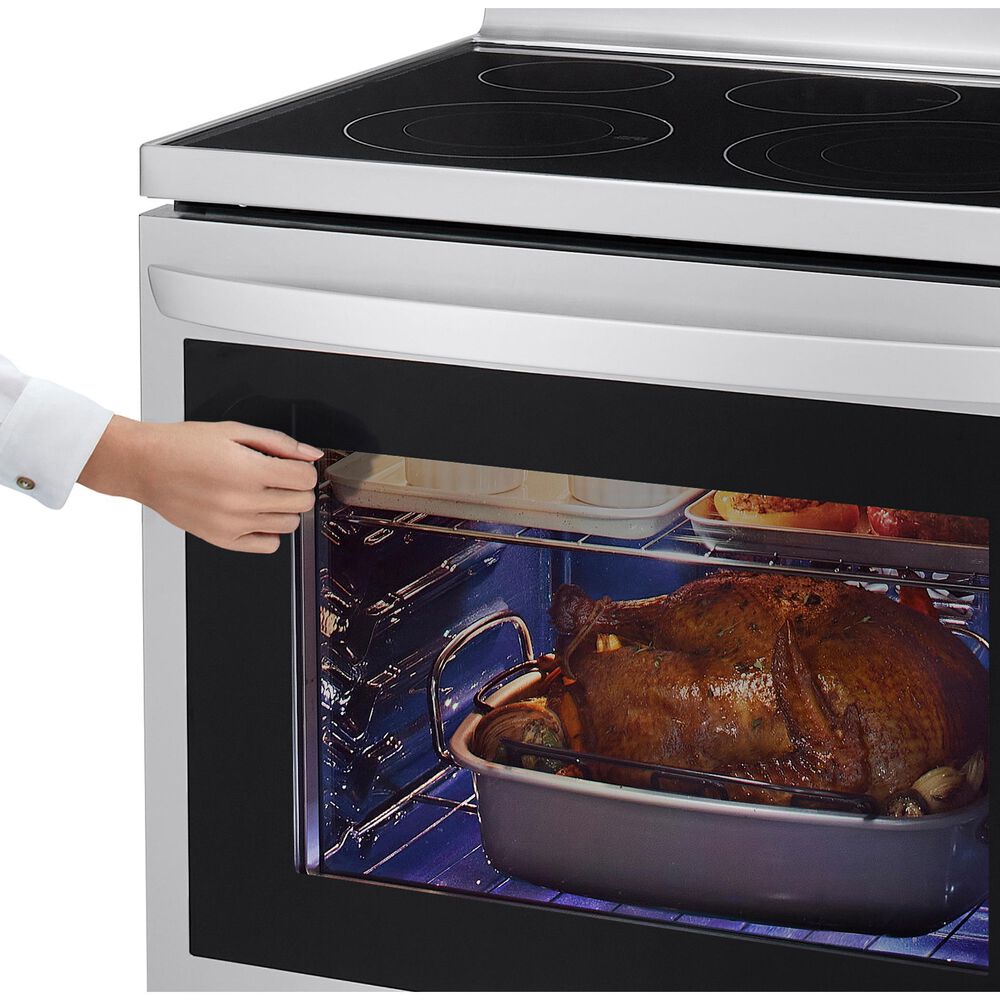 LG 6.3 Cu. Ft. Smart Wi-Fi Enabled True Convection InstaView Electric Range with Air Fry in Stainless Steel, , large