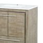 Lexora Home Lafarre 30" Single Bathroom Vanity in Rustic Acacia with 2 cm White Quartz Top and Rectangular Sink, , large