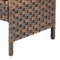 Hearth and Haven Patio Wicker Ottoman with Open Base Design in Blue (Set of 2), , large