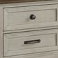 Mayberry Hill Farmington Queen Panel Bed with Two Nightstand in Medium Brown and Washed Stone, , large