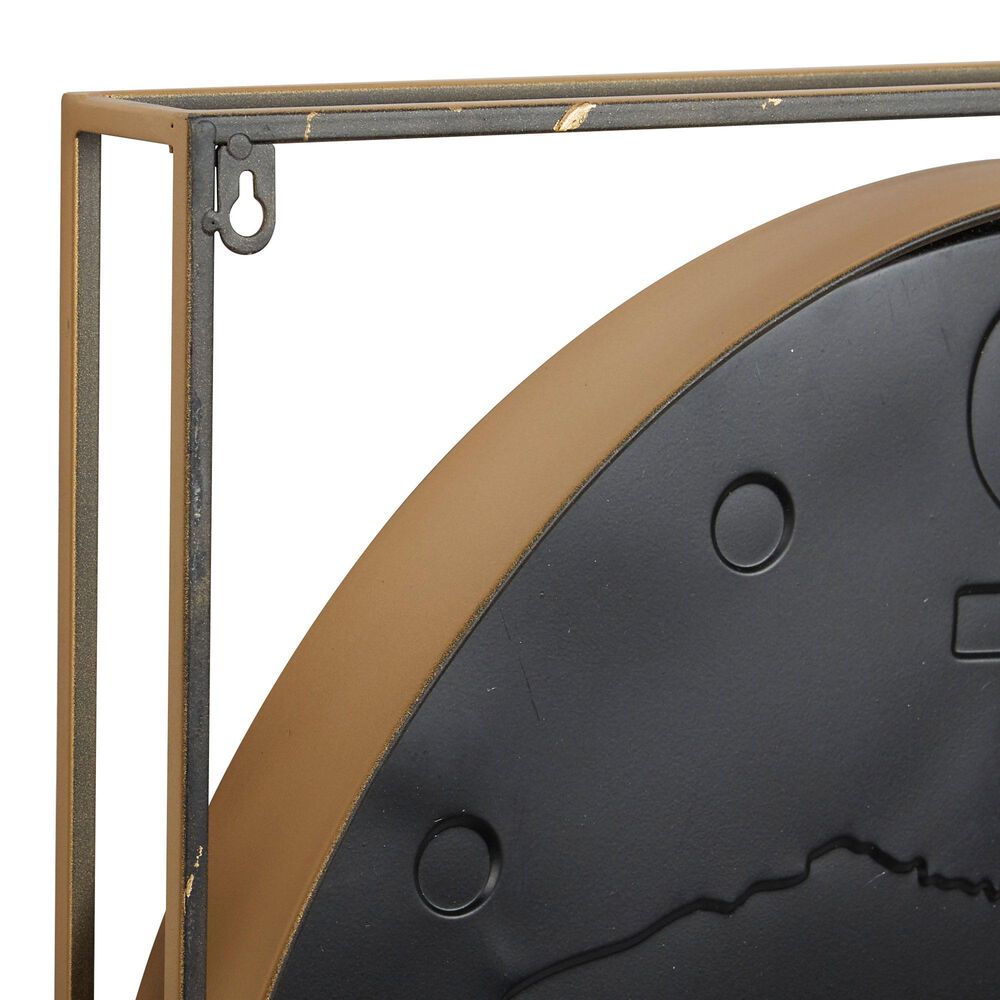 Maple and Jade 25&quot; x 26&quot; Wall Clock in Gold, , large
