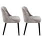 Lumisource Rina Side Chair with Grey Cushion in Black (Set of 2), , large