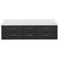 Lexora Home Castor 72" Double Bathroom Vanity in Black with 2 cm White Cultured Marble Top and Rectangular Sinks, , large