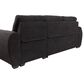 HOMLUX 95"W Teddy Fleece Reversible Sleeper Sectional Sofa with Storage Chaise in Black, , large