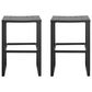 Linon Home Decor Holland Outdoor Bar Stool in Black (Set of 2), , large