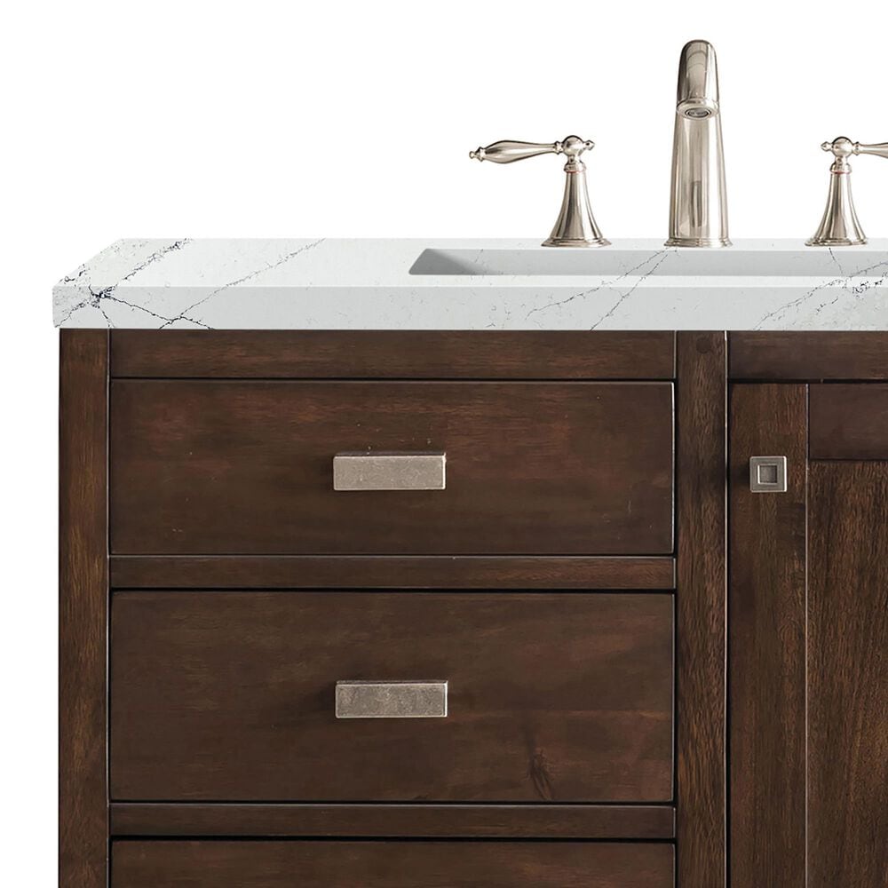 James Martin Vanities Addison 36&quot; Single Bathroom Vanity in Mid Century Acacia with 3 cm Ethereal Noctis Quartz Top and Rectangular Sink, , large